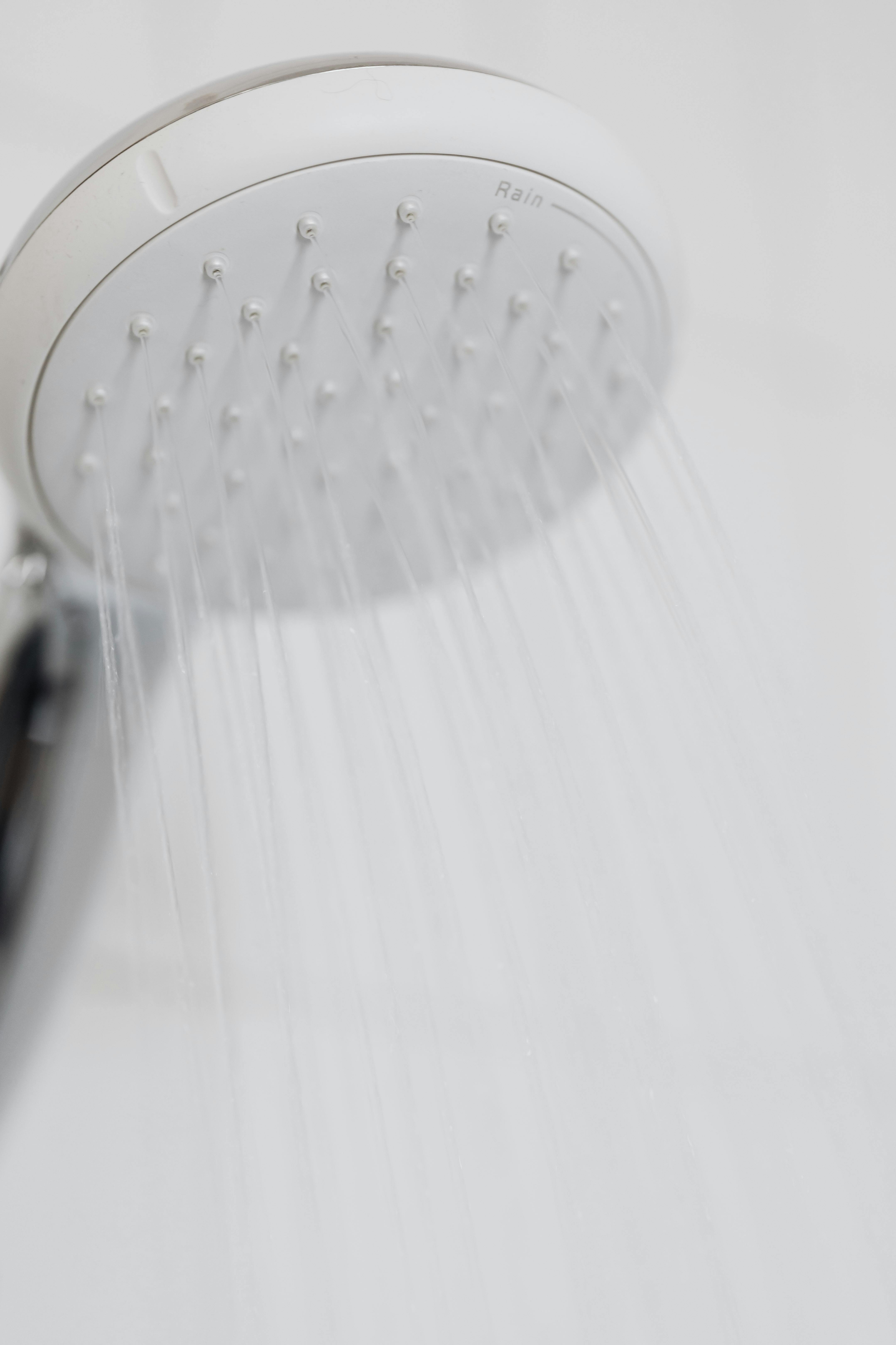 Close-up of shower head. 