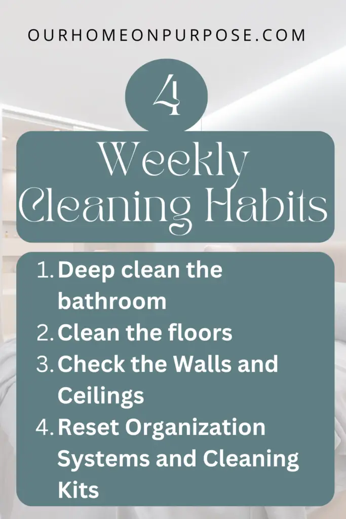 4 weekly cleaning habits infographic
